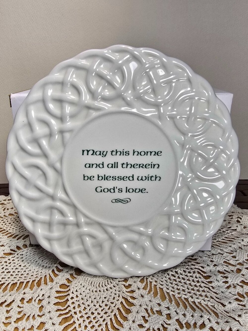 NWT Russ Irish House Blessing Ceramic Trivet (Hotplate)